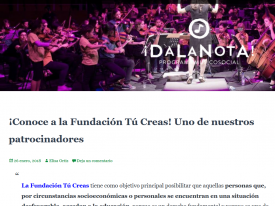 DaLaNota publica un reportaje sobre Fundación Tú Creas